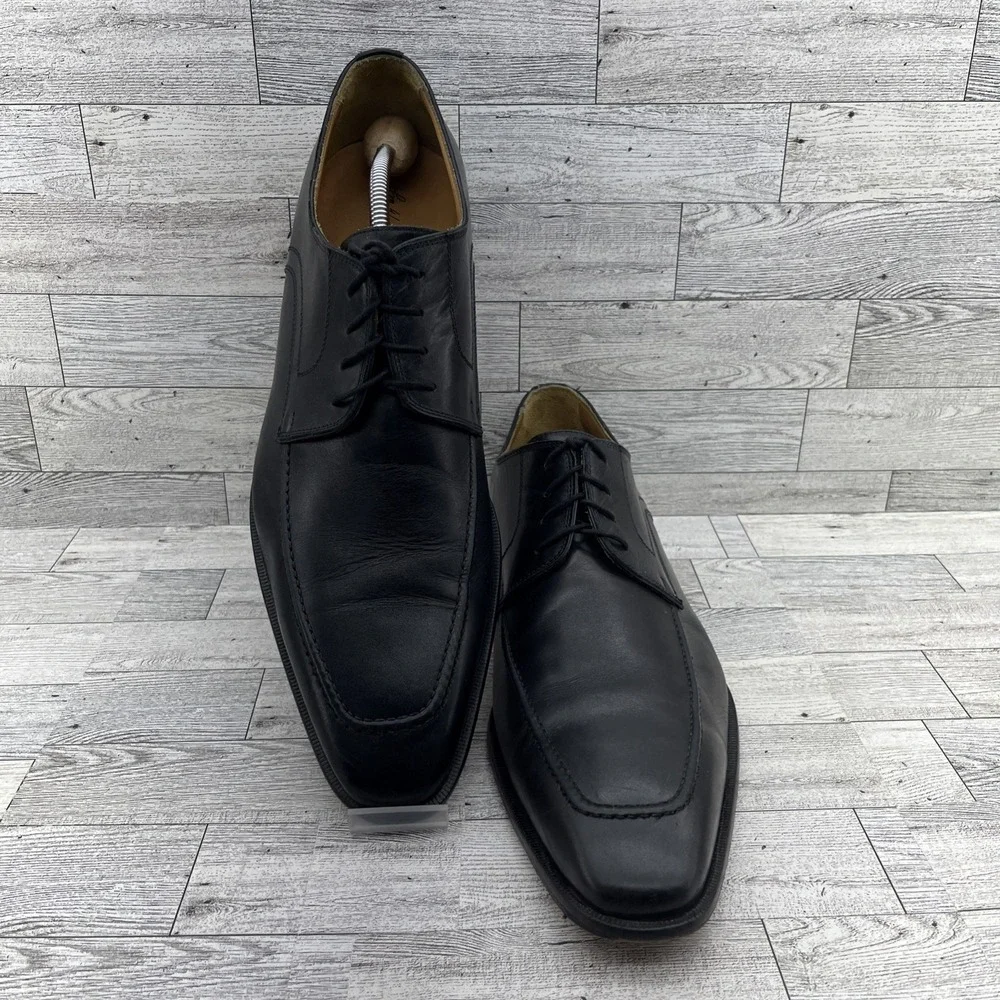 John W Nordstrom Black Leather Dress Shoes‎ Made In Italy Men Size 13M